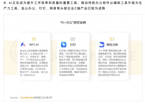 九游娱乐：QM2024最新报告深入办公场景WPSAI获评典型案例(图2)